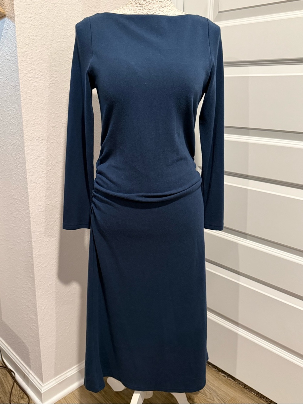 OGL Eco-Mousse Ruched Brami Midi Dress L